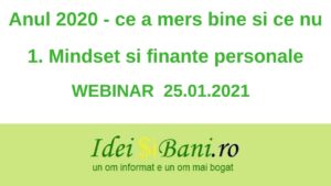 Anul 2020 Mindset si finante personale